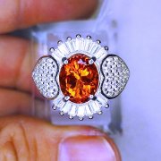 batu permata, batu mulia, cincin permata LADIES RING ORANGE CITRINE