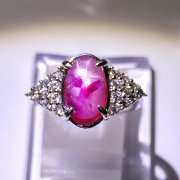 batu permata, batu mulia, cincin permata LADY RING RUBY DELIMA STAR BURMA