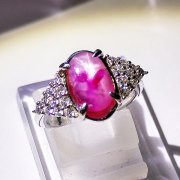 batu permata, batu mulia, cincin permata LADY RING RUBY DELIMA STAR BURMA