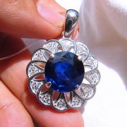 batu permata, batu mulia, cincin permata LIONTIN BLUE SAFIR CANTIK