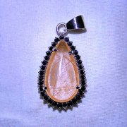 batu permata, batu mulia, cincin permata LIONTIN QUARTZ RAMBUT CENDANA