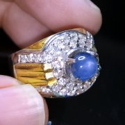 batu permata, batu mulia, cincin permata NATURAL BLUE SAPPHIRE RING