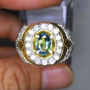 batu permata, batu mulia, cincin permata NATURAL FANCY SAPPHIRE RING