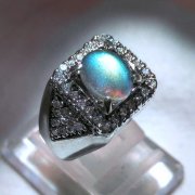 batu permata, batu mulia, cincin permata NATURAL LABRADORITE RING
