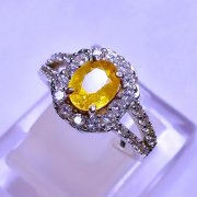 batu permata, batu mulia, cincin permata NATURAL YELLOW SAPPHIRE RING 