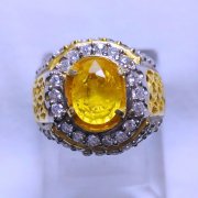 batu permata, batu mulia, cincin permata NATURAL YELLOW SAPPHIRE.