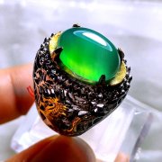 batu permata, batu mulia, cincin permata NICE GREEN CHALCEDONY