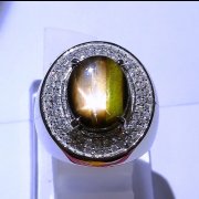 batu permata, batu mulia, cincin permata UNHEATED BLACK STAR SAFIR ANTIK