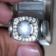 batu permata, batu mulia, cincin permata UNHEATED WHITE STAR SAPPHIRE 